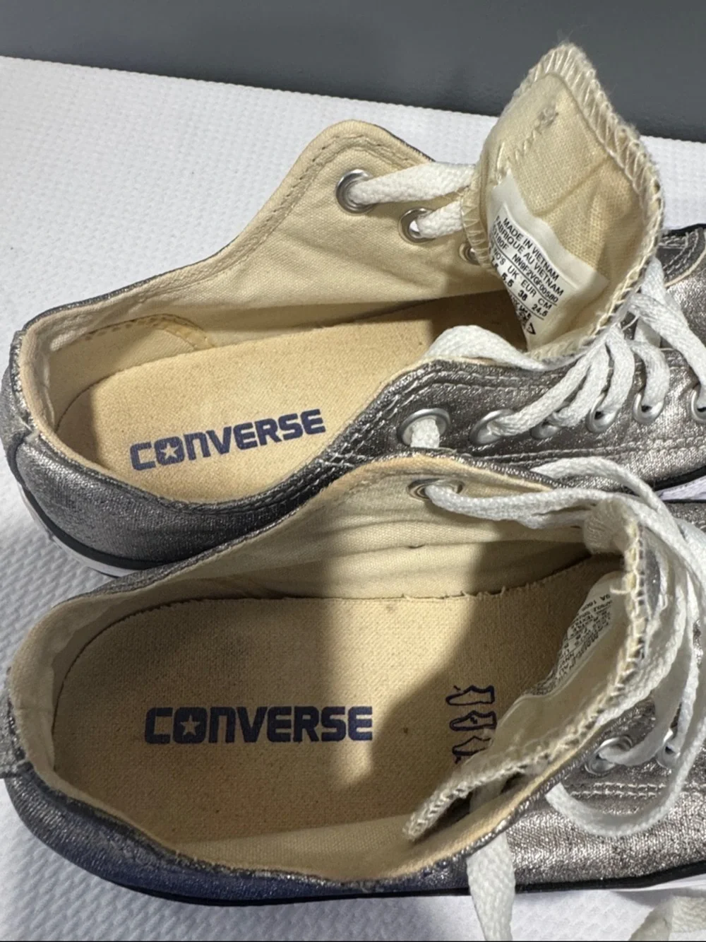 Metallic Converse All Star Chuck Taylor Oxford Shoe Women’s 7.5/Men’s 5.5 - Picture 13 of 14